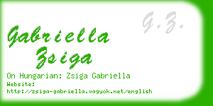 gabriella zsiga business card